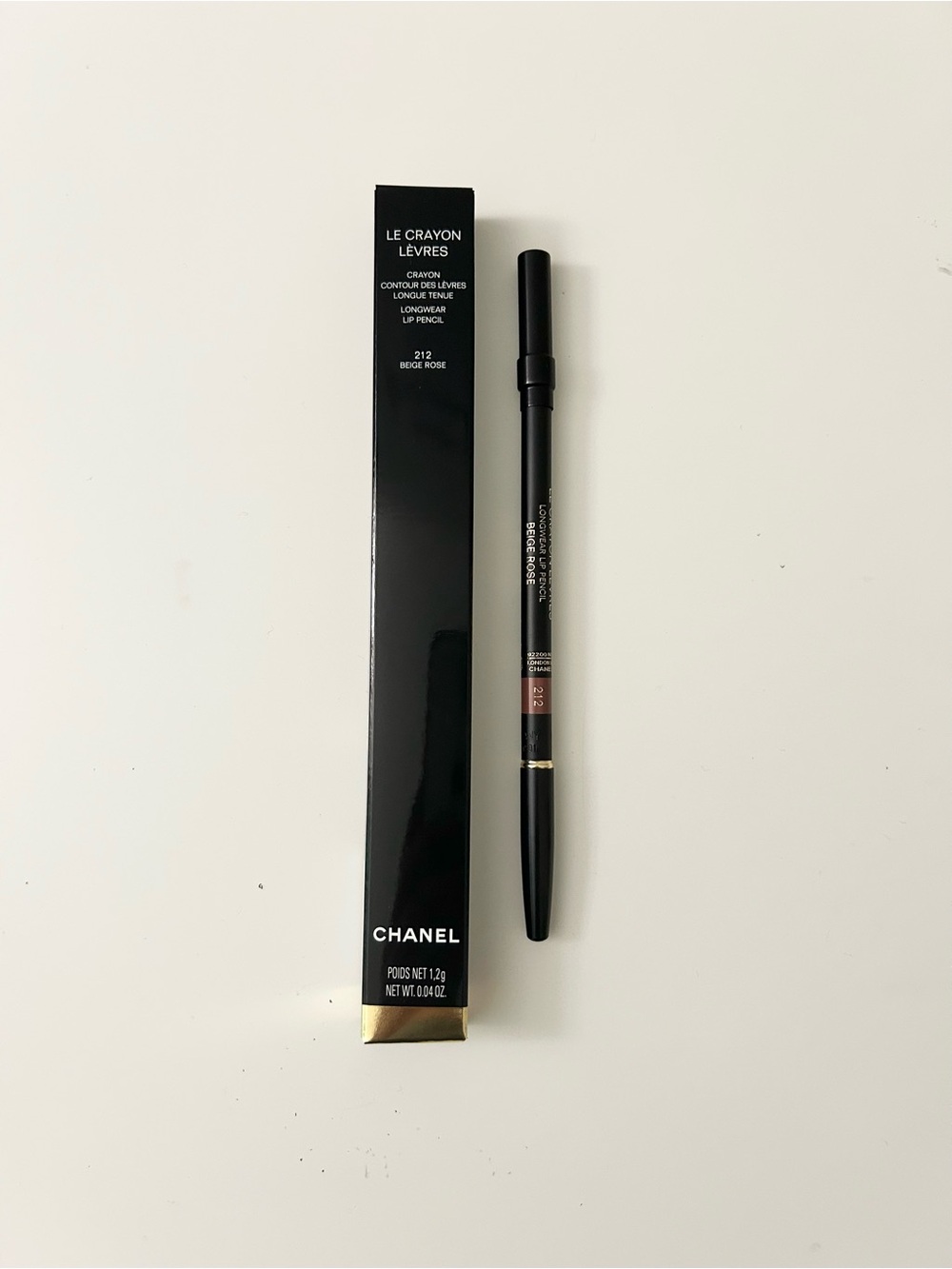 🌸CHANEL Le Crayon Levres Longwear Lip Pencil 212 Beige Rose Full Size 1.2 g